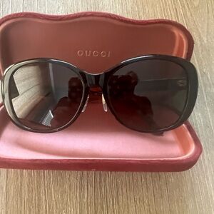 Gucci Women's Dark Brown Sunglasses